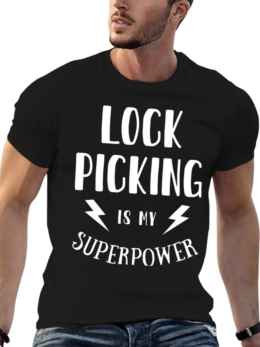 Lock Picking Is My Superpower Sarcastic Unisex Short Sleeve Soft Cotton T-Shirt – Casual Everyday Wear