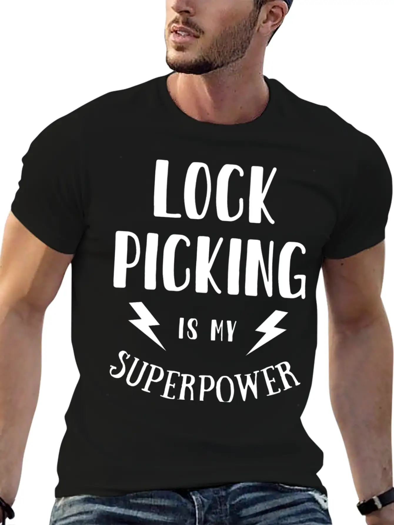 Lock Picking Is My Superpower Sarcastic Unisex Short Sleeve Soft Cotton T-Shirt – Casual Everyday Wear