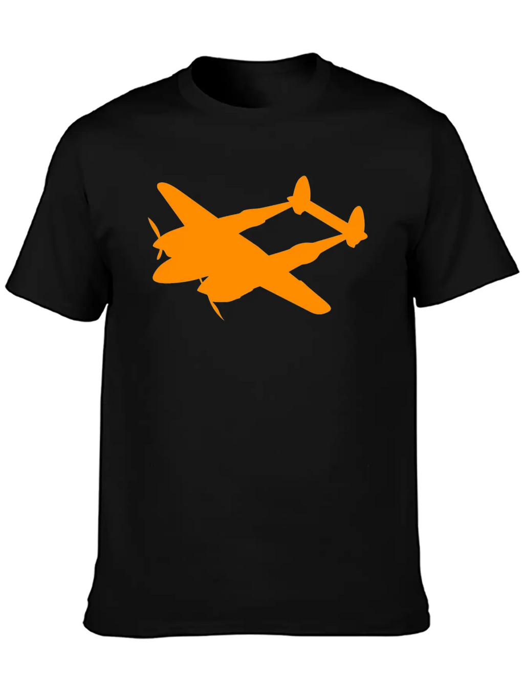 Lockheed P 38 Lightning Silhouettes Unisex Short Sleeve Soft Cotton T-Shirt – Casual Everyday Wear