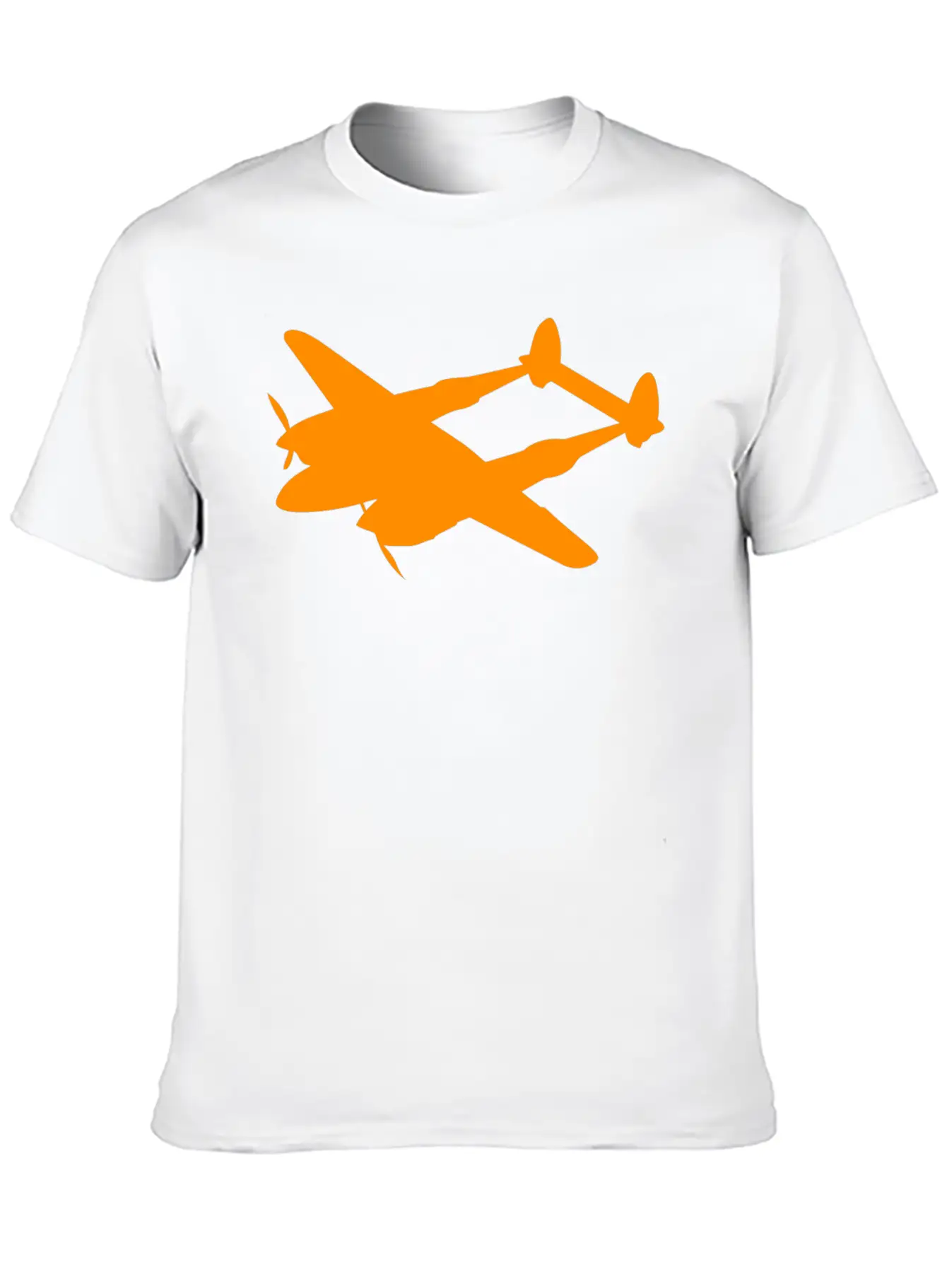 Lockheed P 38 Lightning Silhouettes Unisex Short Sleeve Soft Cotton T-Shirt – Casual Everyday Wear