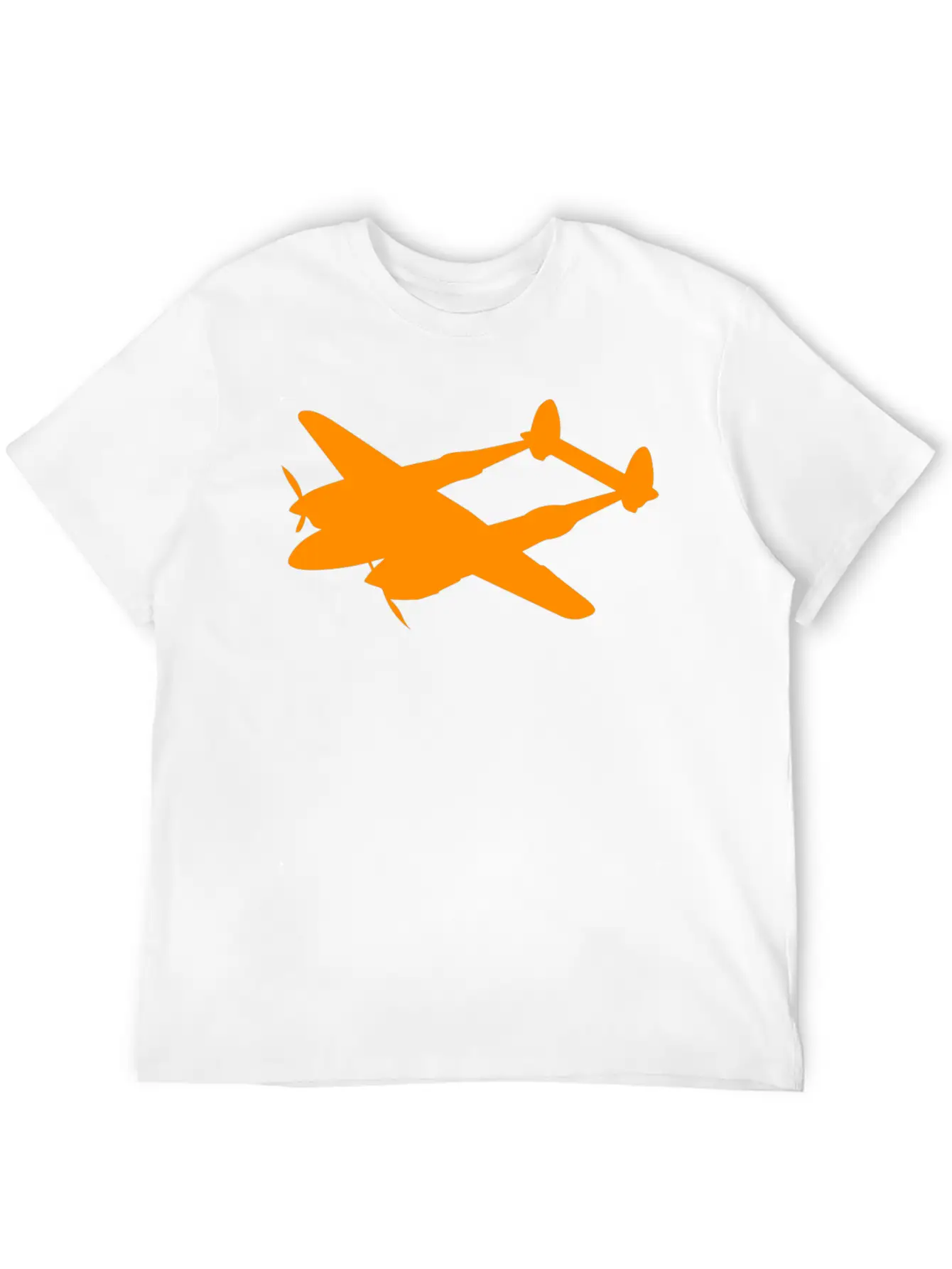 Lockheed P 38 Lightning Silhouettes Unisex Short Sleeve Soft Cotton T-Shirt – Casual Everyday Wear