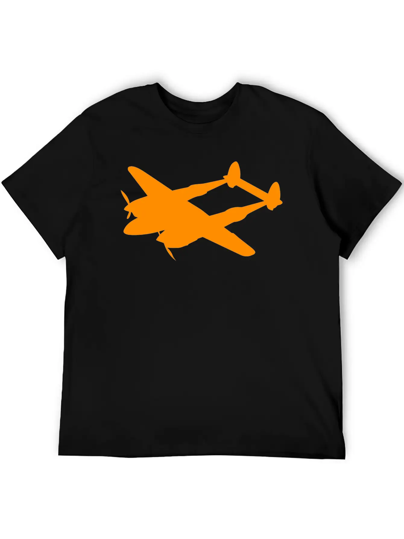 Lockheed P 38 Lightning Silhouettes Unisex Short Sleeve Soft Cotton T-Shirt – Casual Everyday Wear