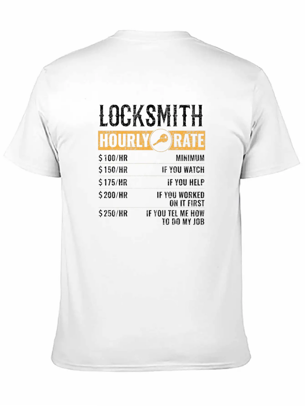 Locksmith Hourly Rates, Locksmith Unisex Short Sleeve Soft Cotton T-Shirt – Casual Everyday Wear
