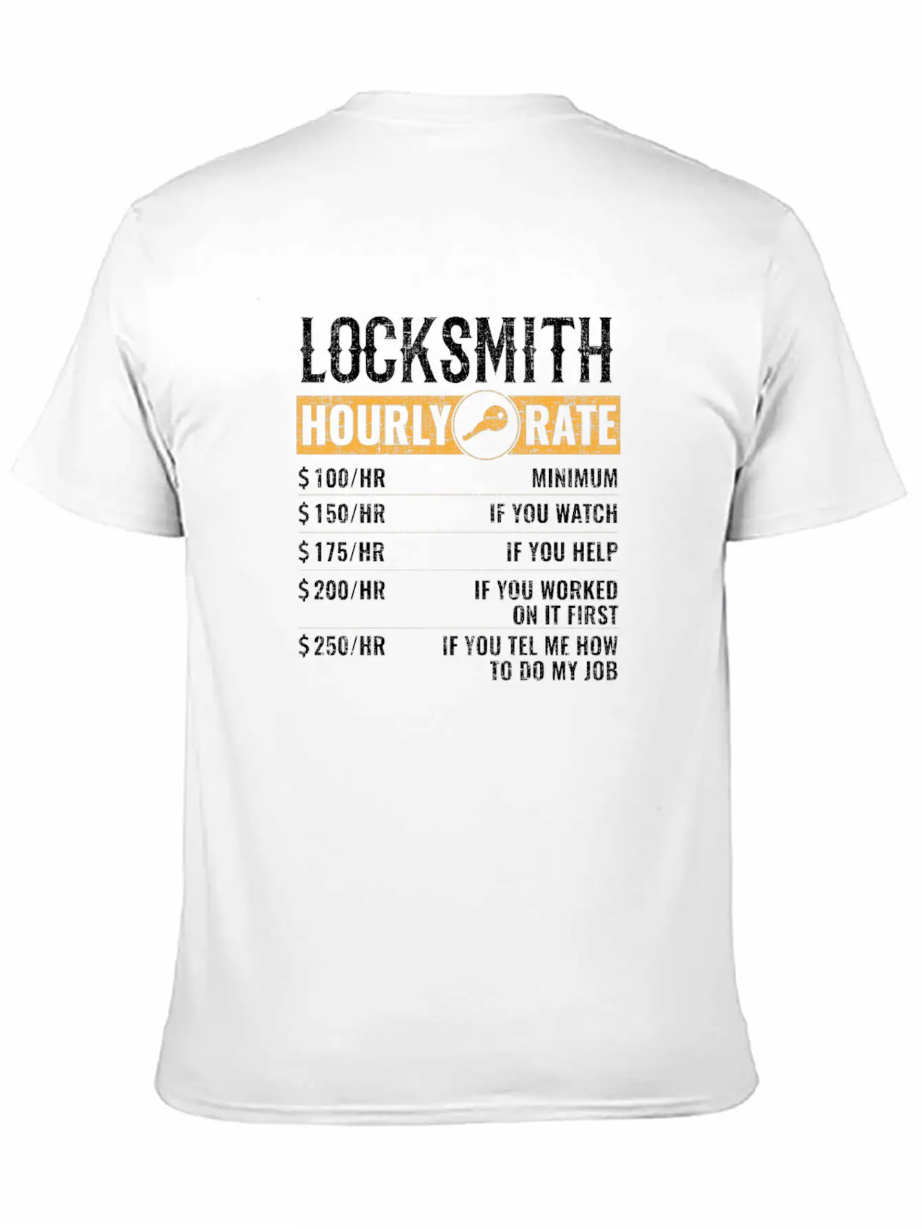 Locksmith Hourly Rates, Locksmith Unisex Short Sleeve Soft Cotton T-Shirt – Casual Everyday Wear
