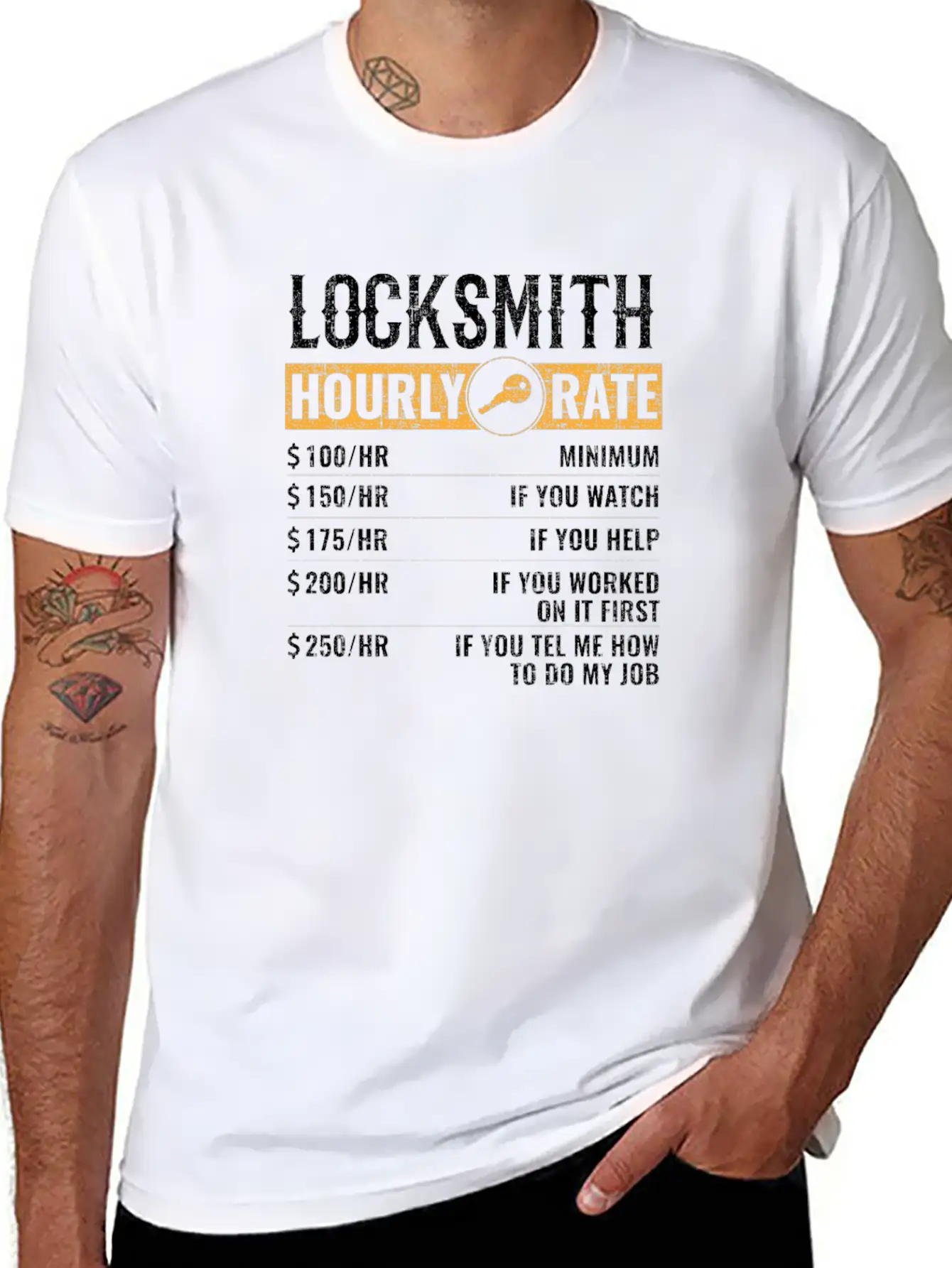 Locksmith Hourly Rates, Locksmith Unisex Short Sleeve Soft Cotton T-Shirt – Casual Everyday Wear