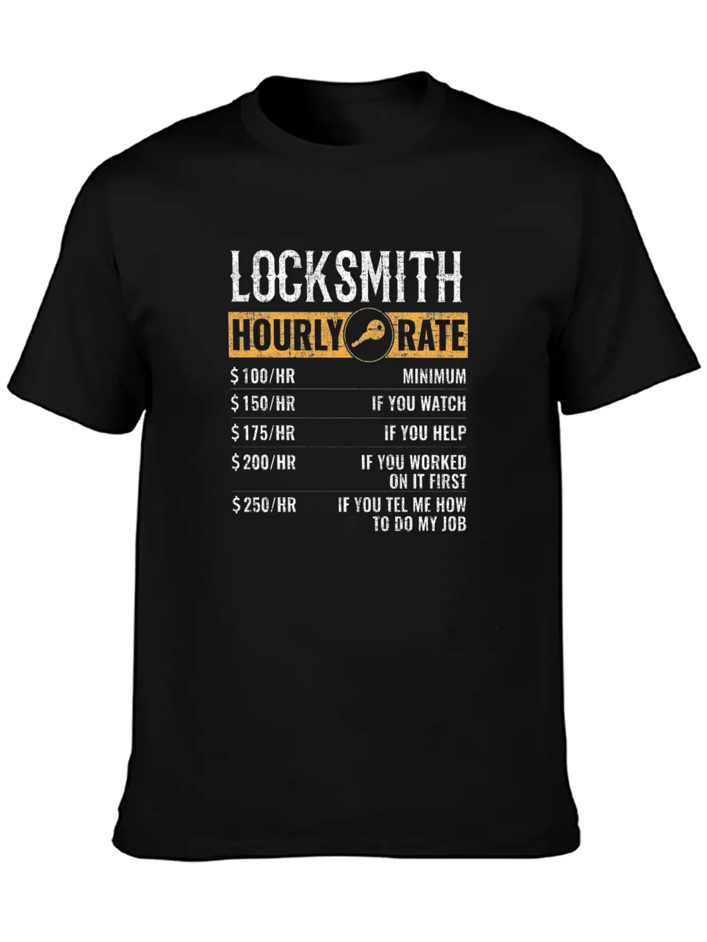 Locksmith Hourly Rates, Locksmith Unisex Short Sleeve Soft Cotton T-Shirt – Casual Everyday Wear