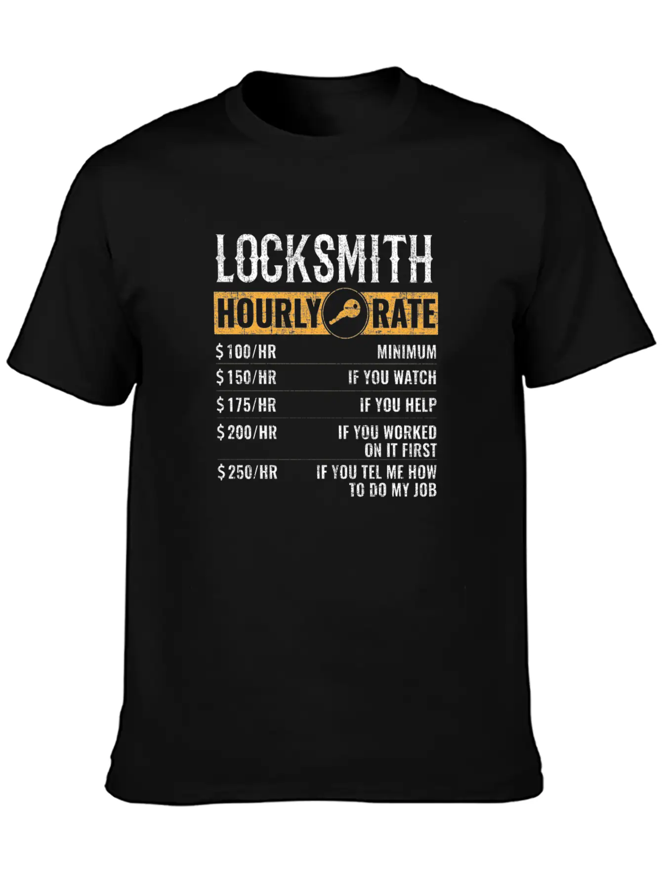 Locksmith Hourly Rates, Locksmith Unisex Short Sleeve Soft Cotton T-Shirt – Casual Everyday Wear