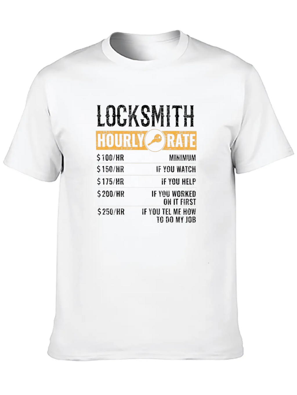 Locksmith Hourly Rates, Locksmith Unisex Short Sleeve Soft Cotton T-Shirt – Casual Everyday Wear