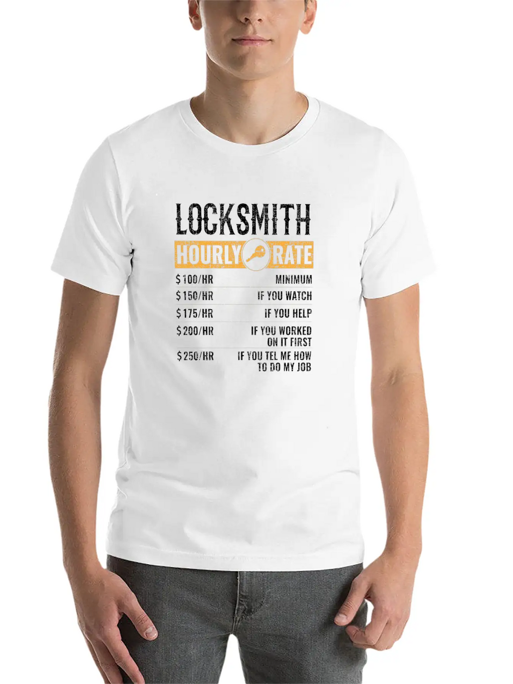 Locksmith Hourly Rates, Locksmith Unisex Short Sleeve Soft Cotton T-Shirt – Casual Everyday Wear