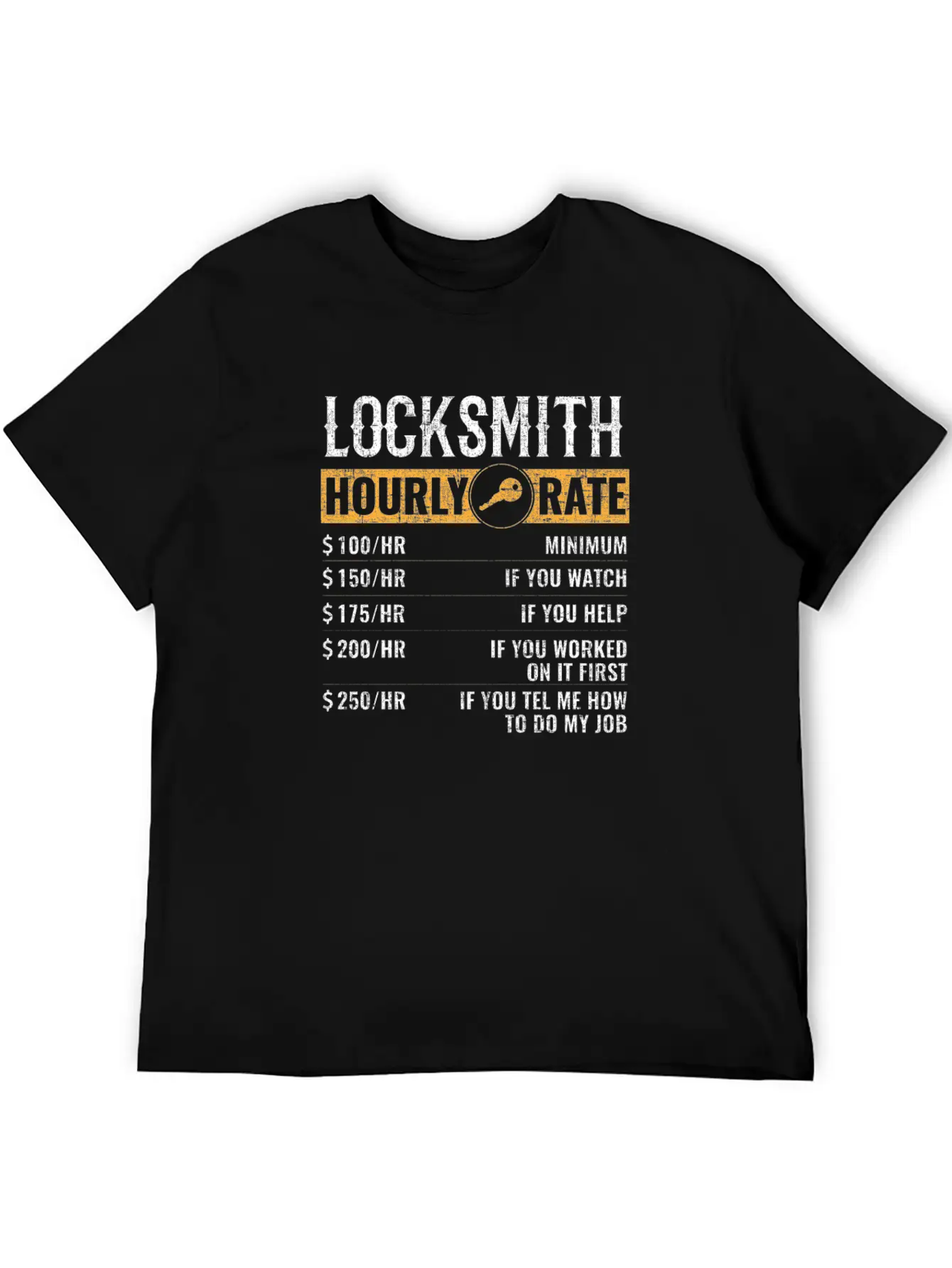 Locksmith Hourly Rates, Locksmith Unisex Short Sleeve Soft Cotton T-Shirt – Casual Everyday Wear