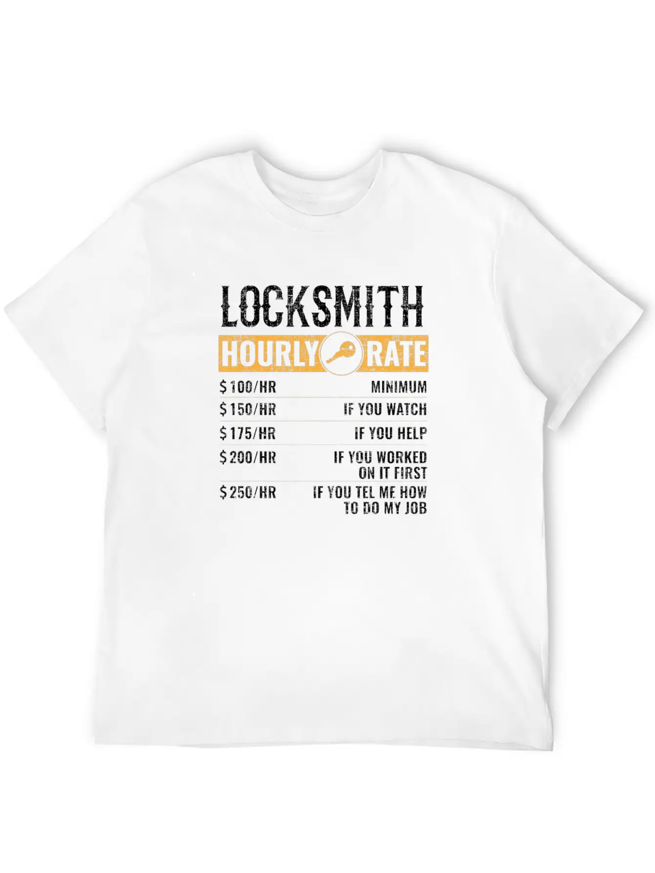 Locksmith Hourly Rates, Locksmith Unisex Short Sleeve Soft Cotton T-Shirt – Casual Everyday Wear