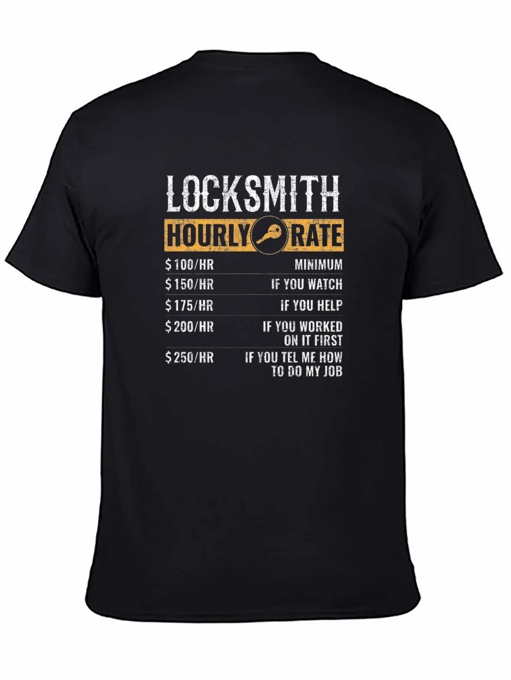 Locksmith Hourly Rates, Locksmith Unisex Short Sleeve Soft Cotton T-Shirt – Casual Everyday Wear