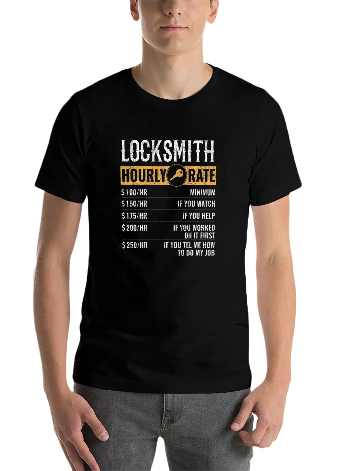 Locksmith Hourly Rates, Locksmith Unisex Short Sleeve Soft Cotton T-Shirt – Casual Everyday Wear