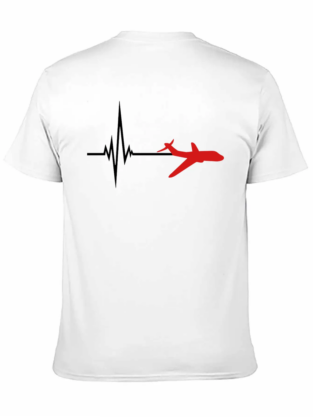Logo Pulse Frequency Heartbeat Line Airplane Airpl Casual Graphic T-Shirt – Simple And Comfortable Daily Wear