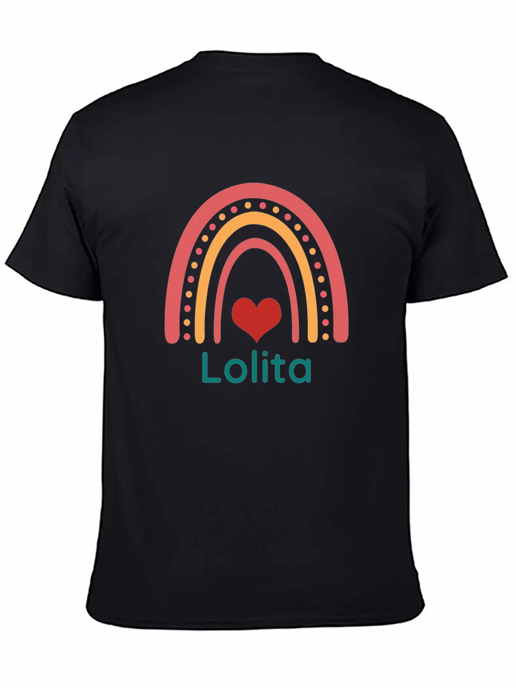 Lolita Vintage Boho Rainbow Unisex Short Sleeve Soft Cotton T-Shirt – Casual Everyday Wear