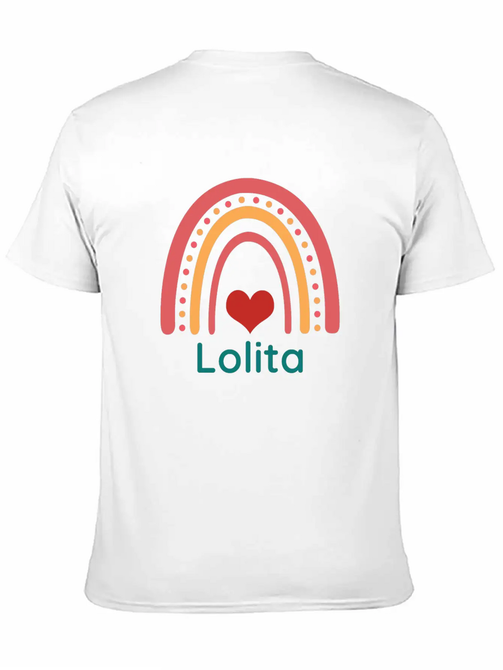 Lolita Vintage Boho Rainbow Unisex Short Sleeve Soft Cotton T-Shirt – Casual Everyday Wear