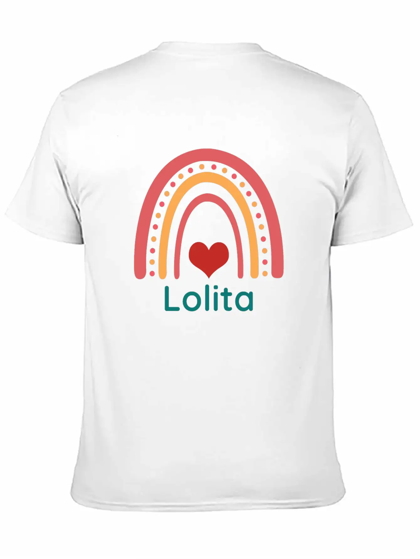 Lolita Vintage Boho Rainbow Unisex Short Sleeve Soft Cotton T-Shirt – Casual Everyday Wear