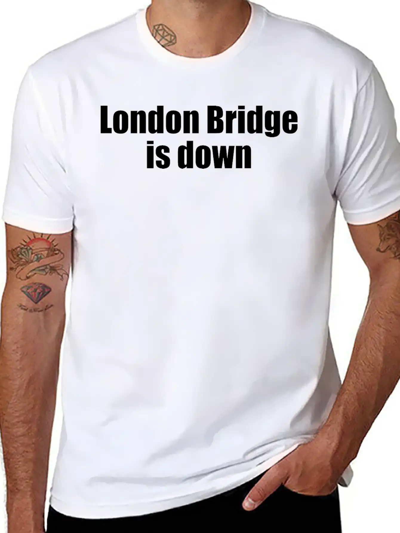 London Bridge Is Down Unisex Casual T-Shirt – Clean Design For Daily Comfort
