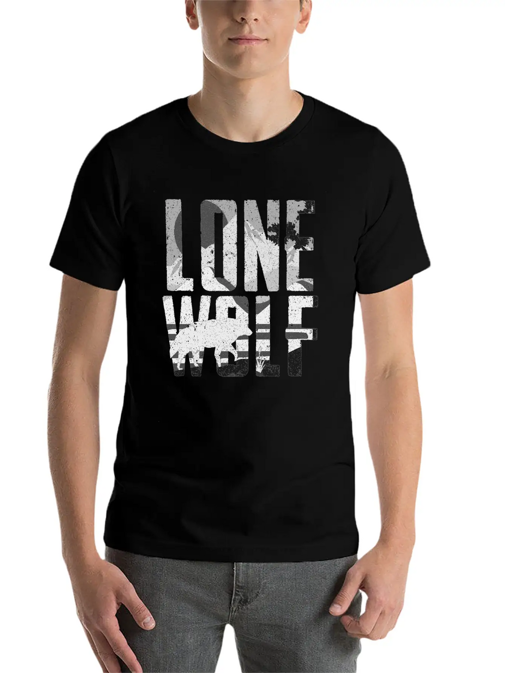Lone Wolf Gift Unisex Short Sleeve Soft Cotton T-Shirt – Casual Everyday Wear