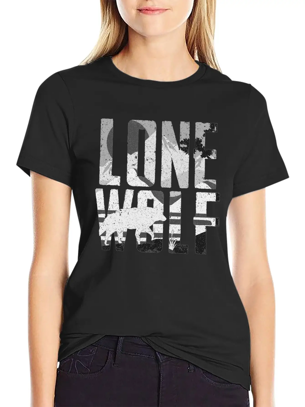 Lone Wolf Gift Unisex Short Sleeve Soft Cotton T-Shirt – Casual Everyday Wear