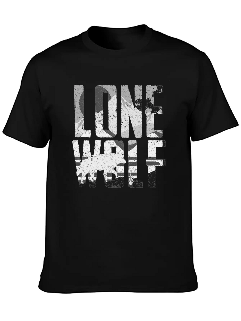 Lone Wolf Gift Unisex Short Sleeve Soft Cotton T-Shirt – Casual Everyday Wear