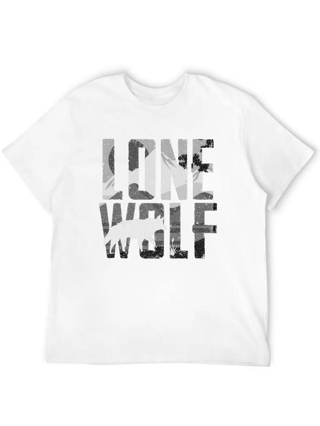 Lone Wolf Gift Unisex Short Sleeve Soft Cotton T-Shirt – Casual Everyday Wear