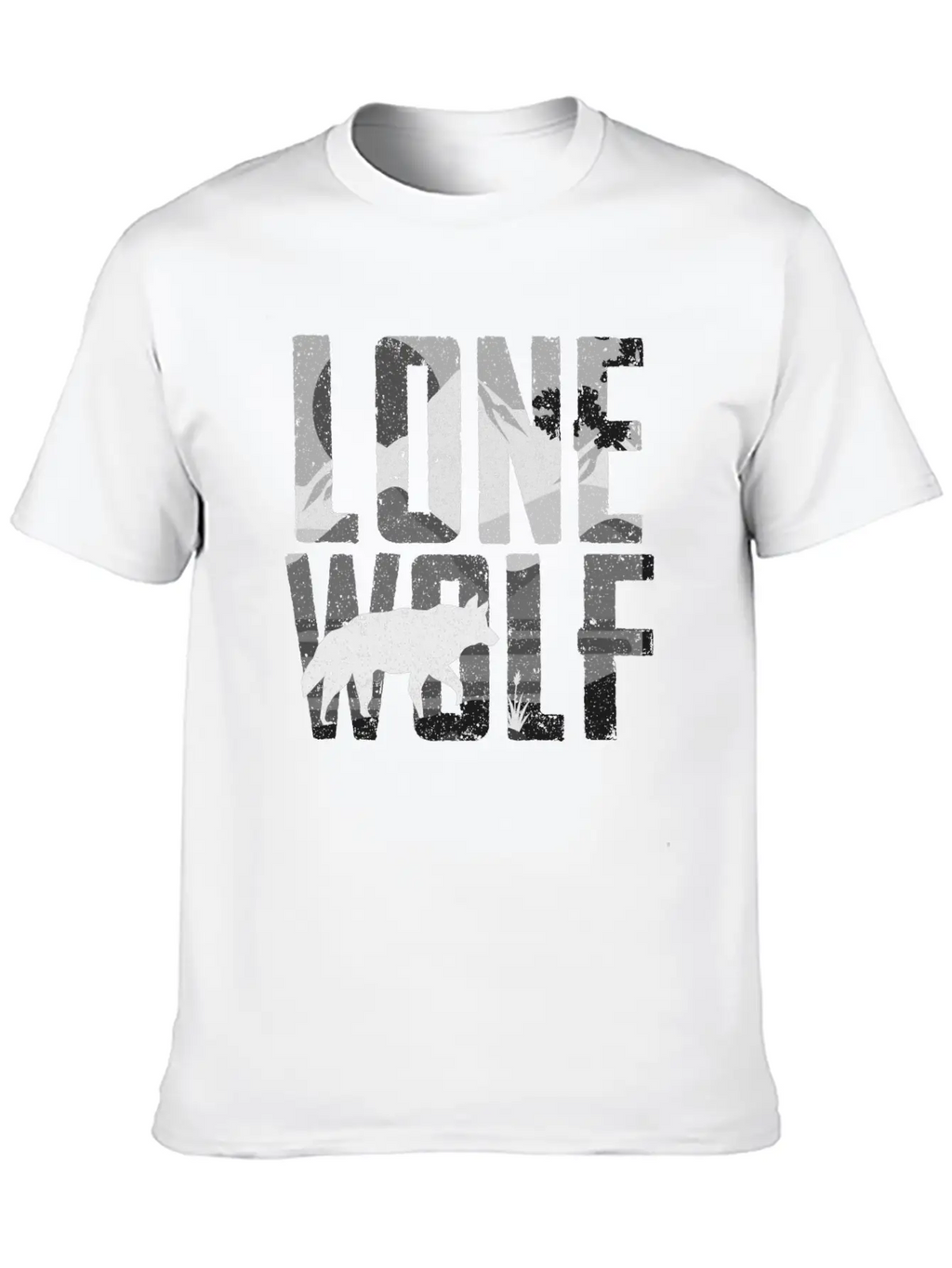 Lone Wolf Gift Unisex Short Sleeve Soft Cotton T-Shirt – Casual Everyday Wear
