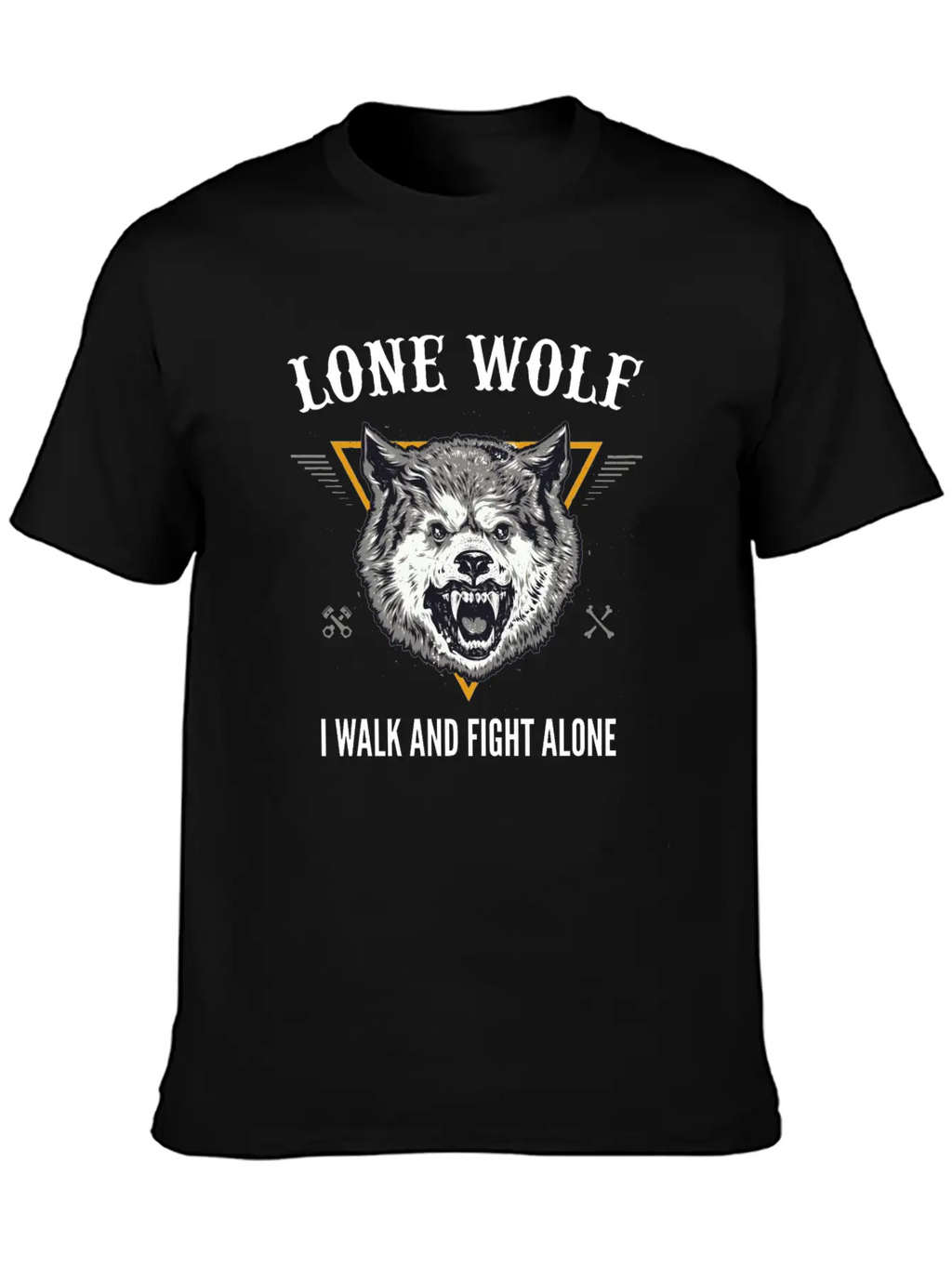 Lone Wolf I Walk And Fight Alone Loner Motivation Unisex Casual T-Shirt – Clean Design For Daily Comfort