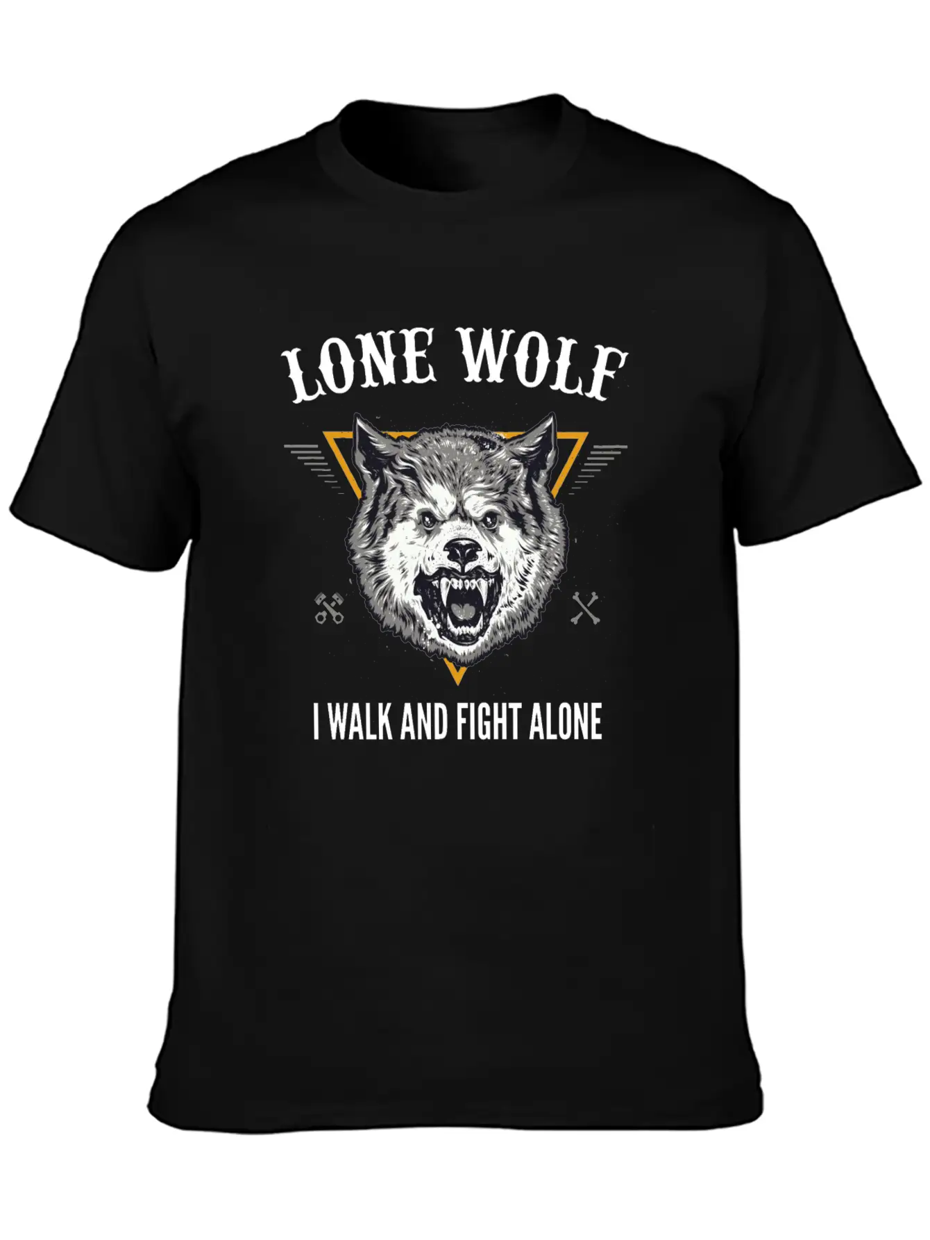 Lone Wolf I Walk And Fight Alone Loner Motivation Unisex Casual T-Shirt – Clean Design For Daily Comfort