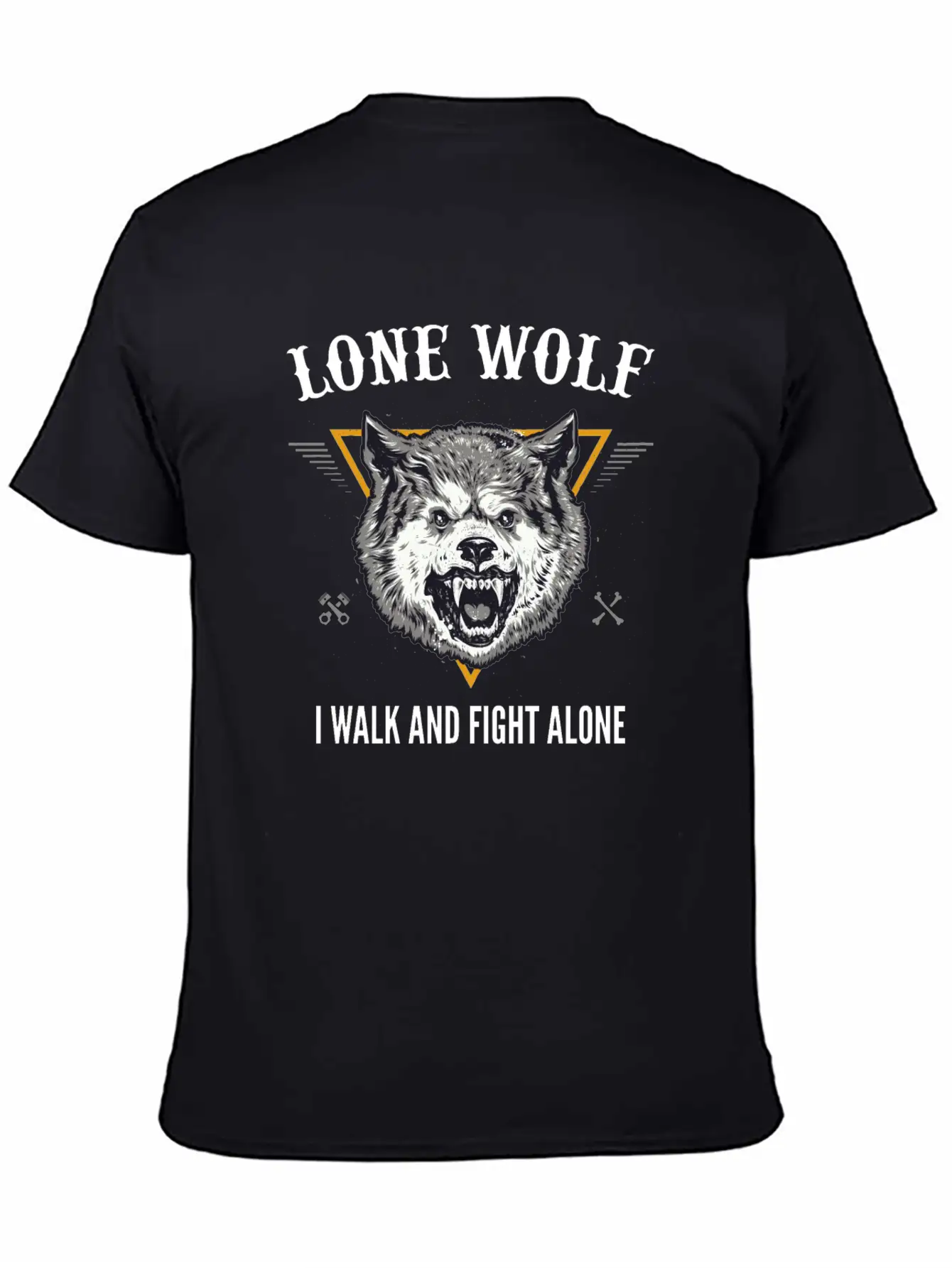 Lone Wolf I Walk And Fight Alone Loner Motivation Unisex Casual T-Shirt – Clean Design For Daily Comfort