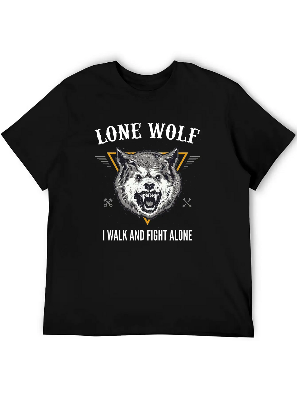Lone Wolf I Walk And Fight Alone Loner Motivation Unisex Casual T-Shirt – Clean Design For Daily Comfort