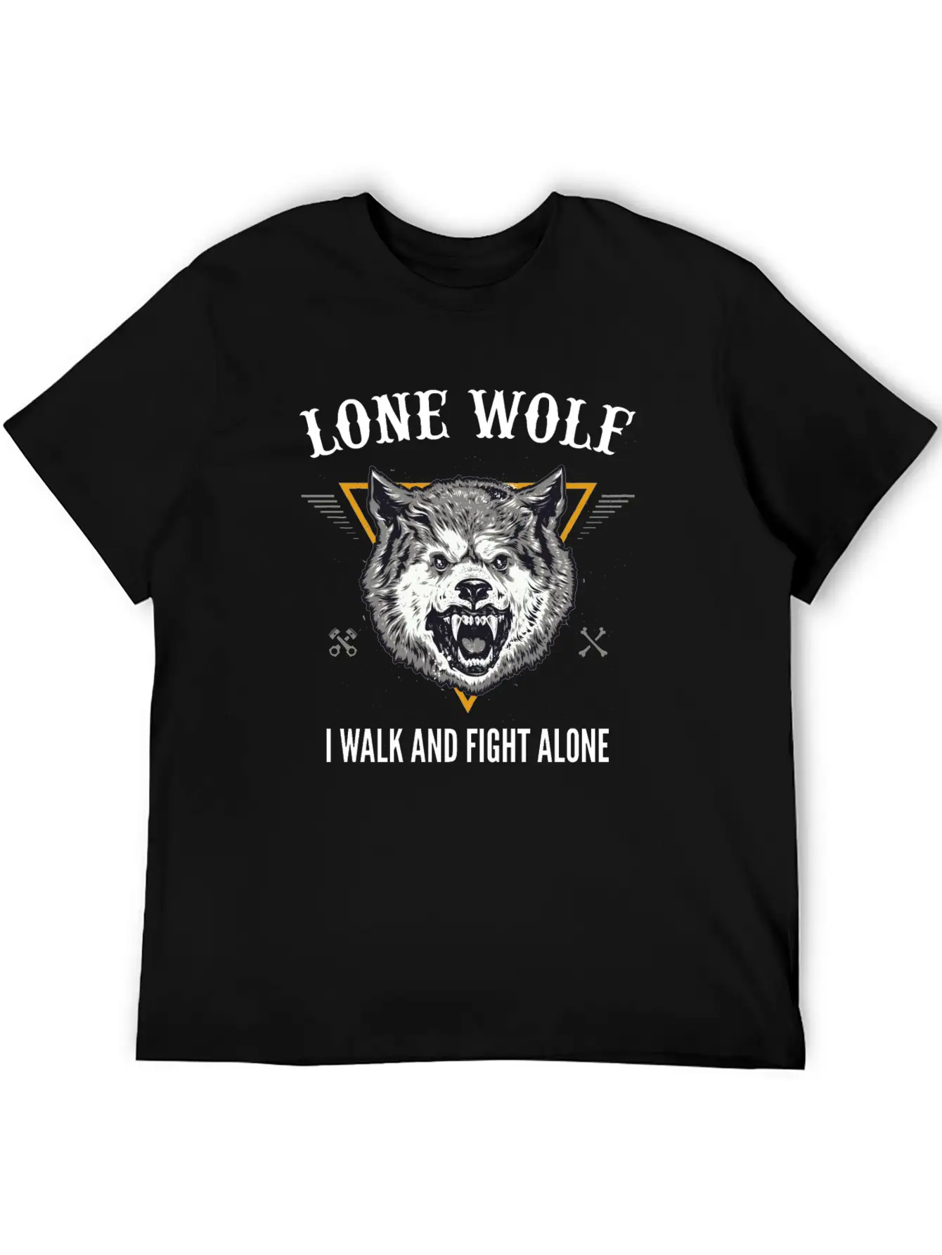 Lone Wolf I Walk And Fight Alone Loner Motivation Unisex Casual T-Shirt – Clean Design For Daily Comfort