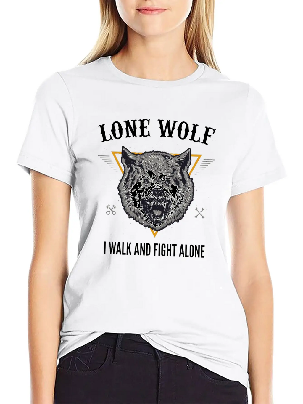 Lone Wolf I Walk And Fight Alone Loner Motivation Unisex Casual T-Shirt – Clean Design For Daily Comfort
