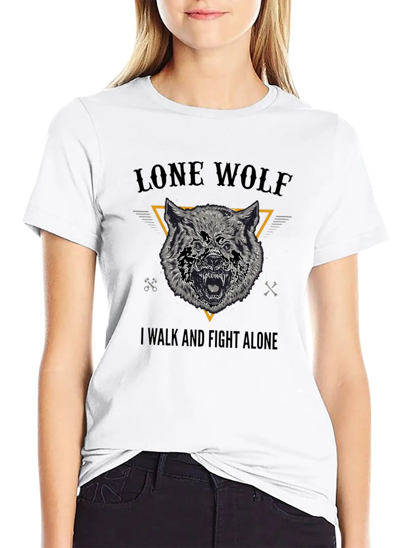 Lone Wolf I Walk And Fight Alone Loner Motivation Unisex Casual T-Shirt – Clean Design For Daily Comfort