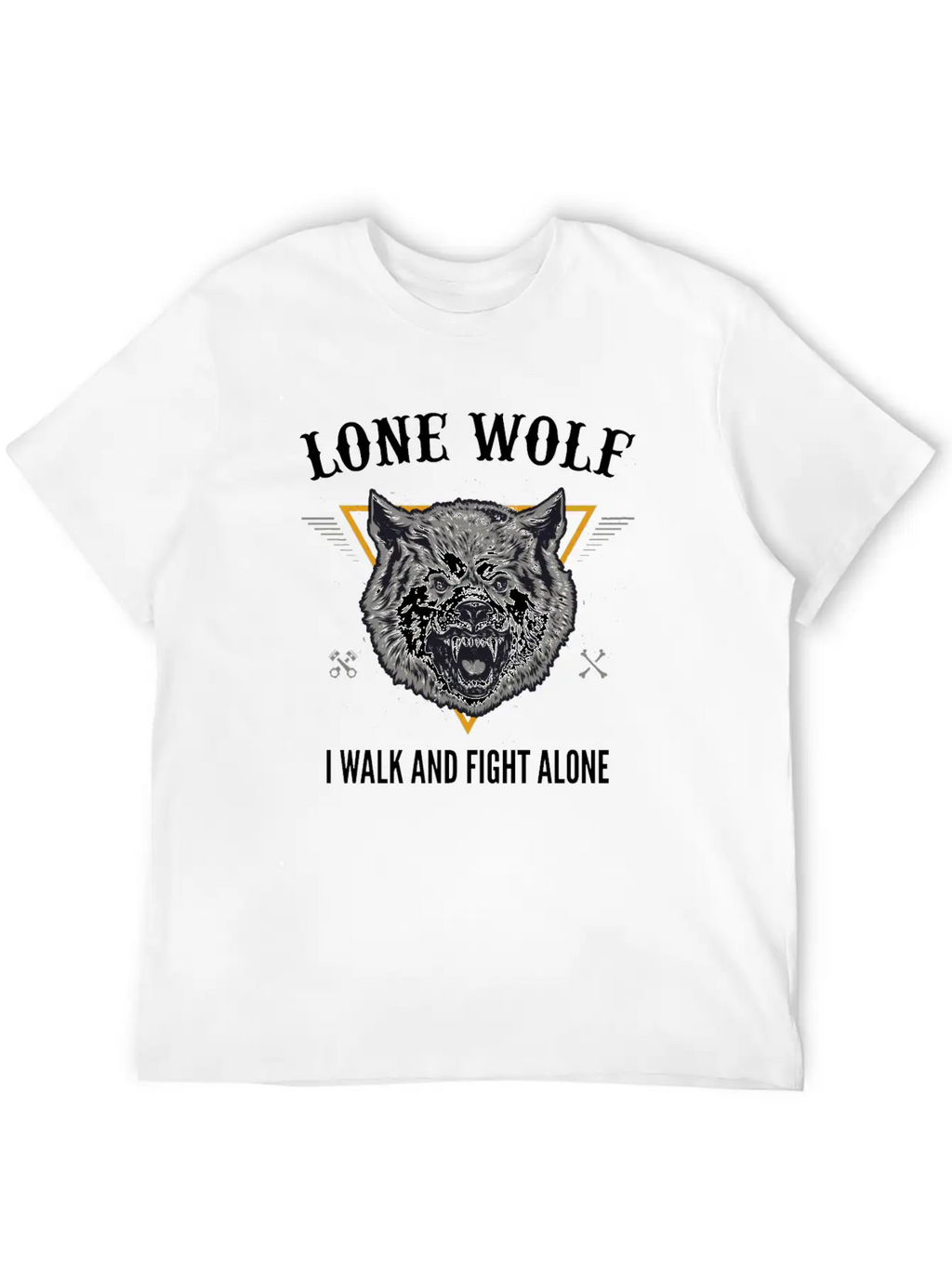 Lone Wolf I Walk And Fight Alone Loner Motivation Unisex Casual T-Shirt – Clean Design For Daily Comfort