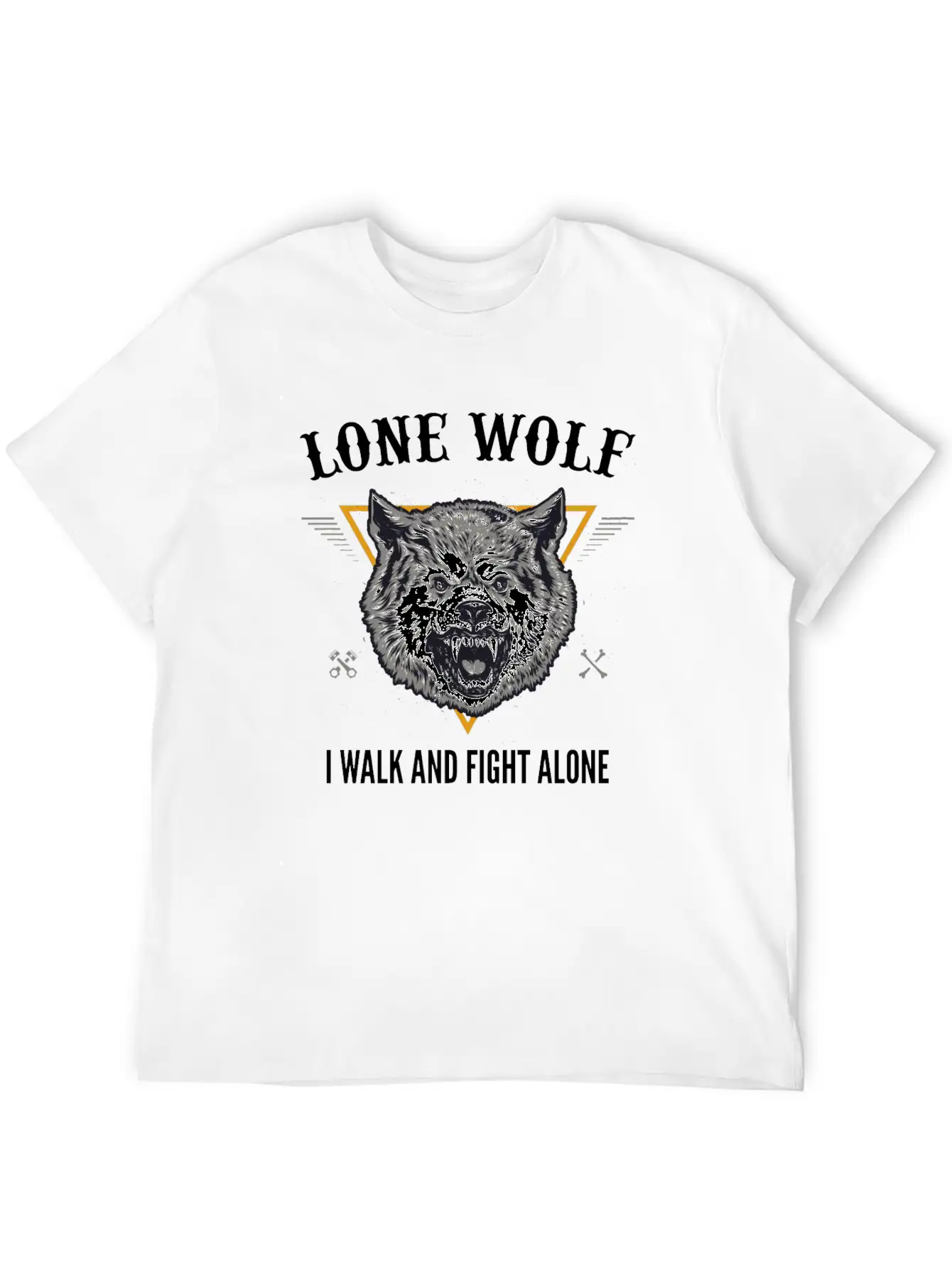 Lone Wolf I Walk And Fight Alone Loner Motivation Unisex Casual T-Shirt – Clean Design For Daily Comfort