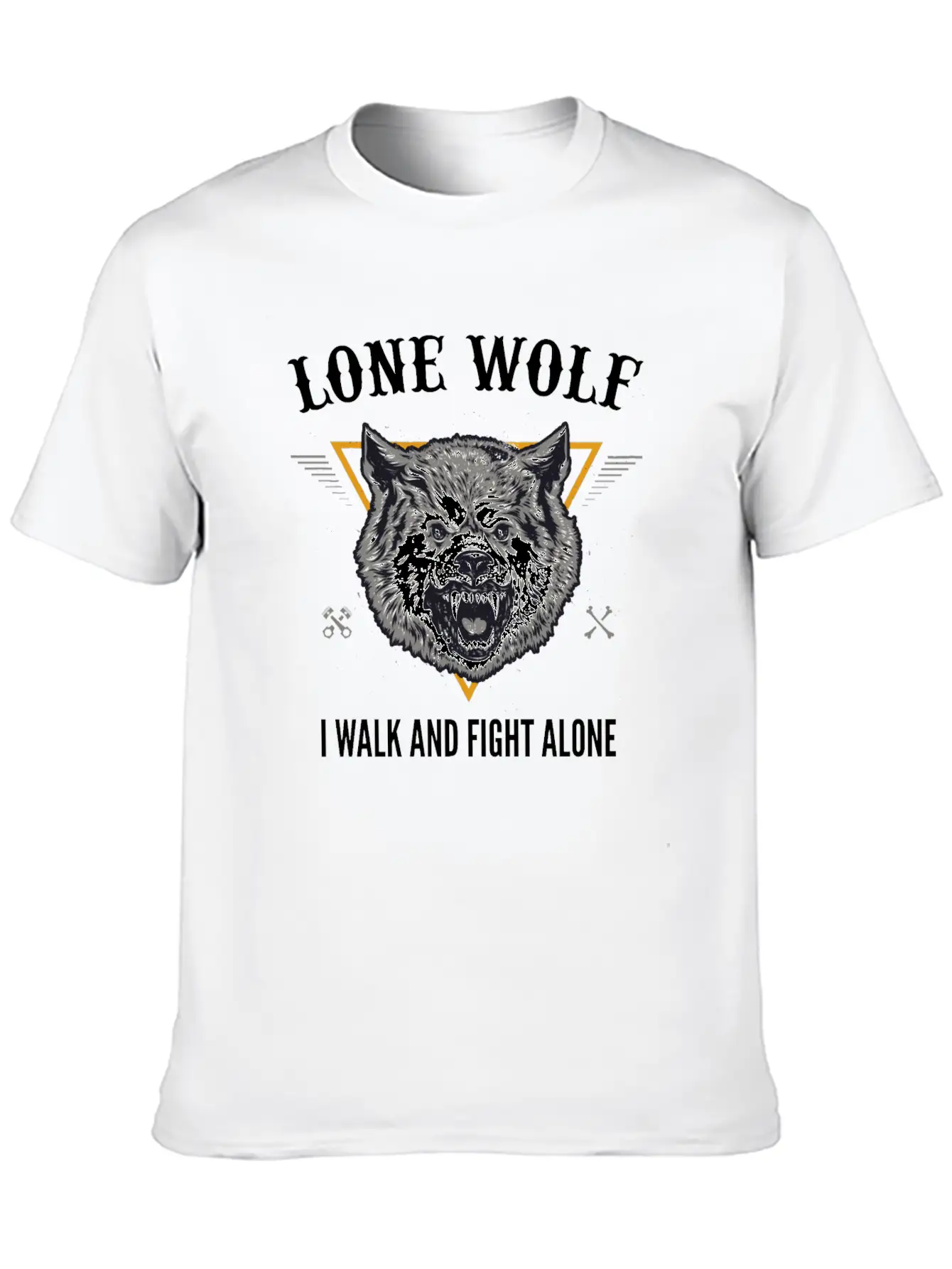 Lone Wolf I Walk And Fight Alone Loner Motivation Unisex Casual T-Shirt – Clean Design For Daily Comfort