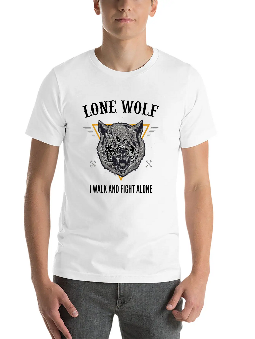 Lone Wolf I Walk And Fight Alone Loner Motivation Unisex Casual T-Shirt – Clean Design For Daily Comfort