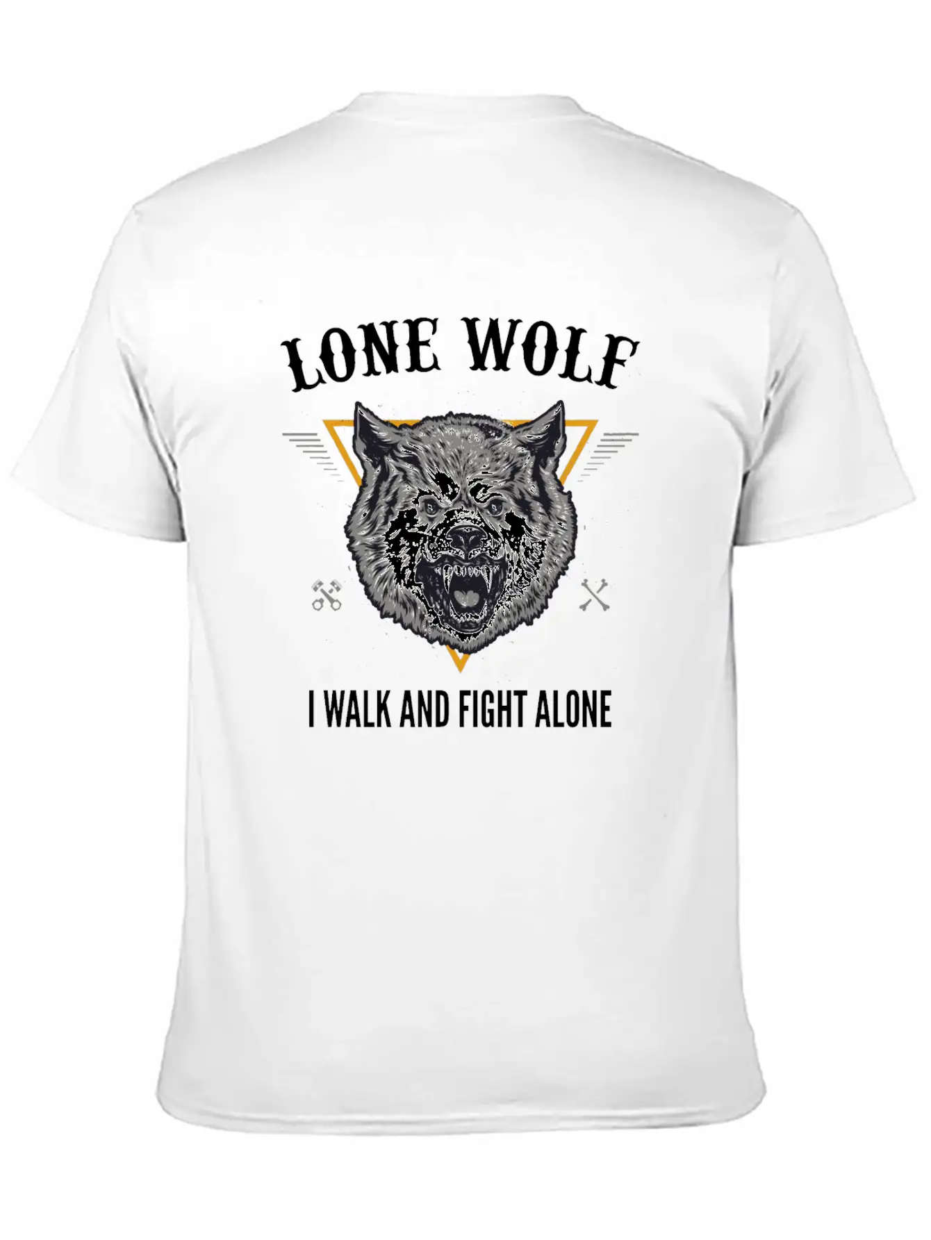 Lone Wolf I Walk And Fight Alone Loner Motivation Unisex Casual T-Shirt – Clean Design For Daily Comfort