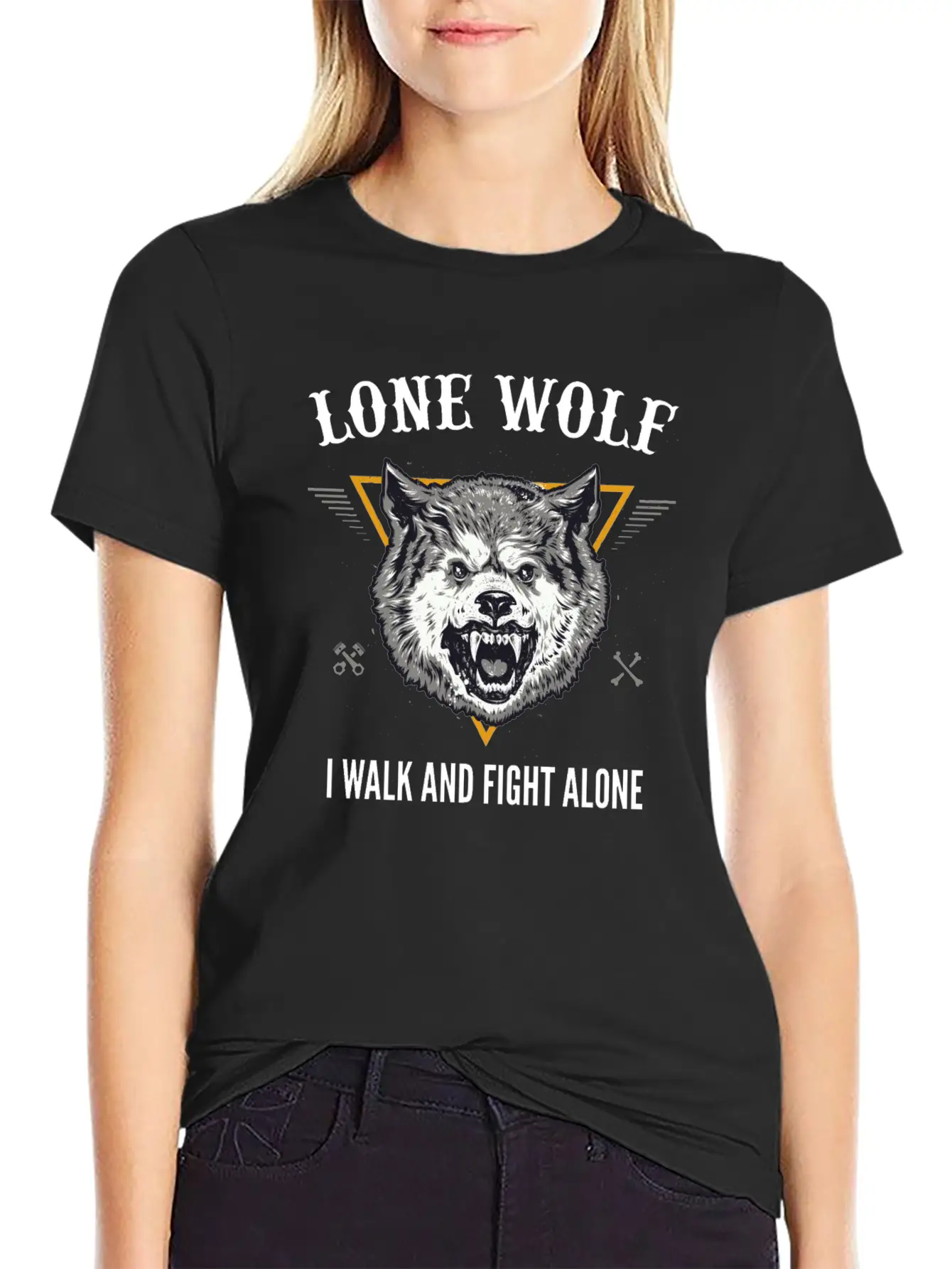 Lone Wolf I Walk And Fight Alone Loner Motivation Unisex Casual T-Shirt – Clean Design For Daily Comfort