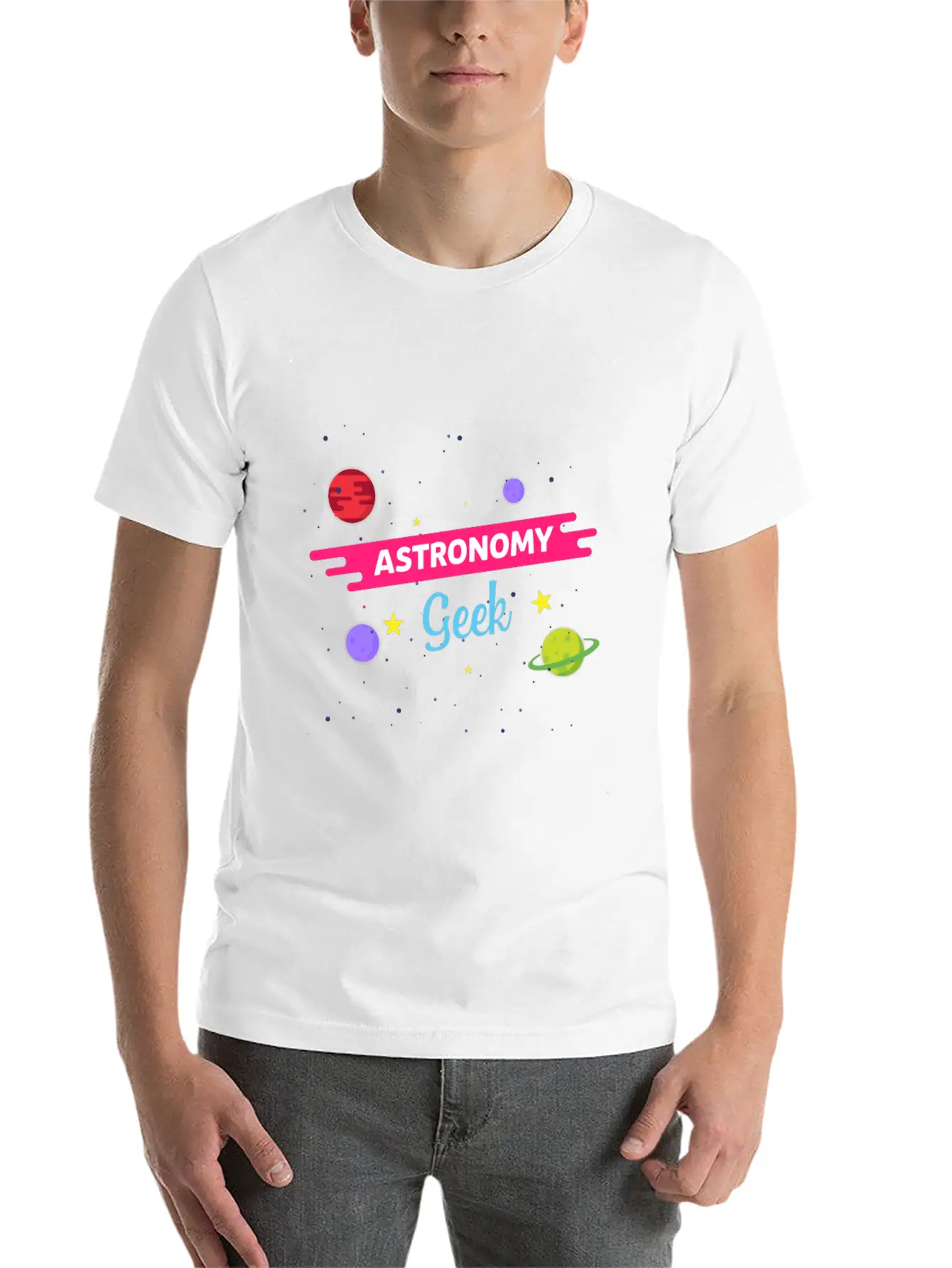 LongshanksTees Astronomy Geek Stylish Everyday T-Shirt – Unisex Basic Cotton Tee