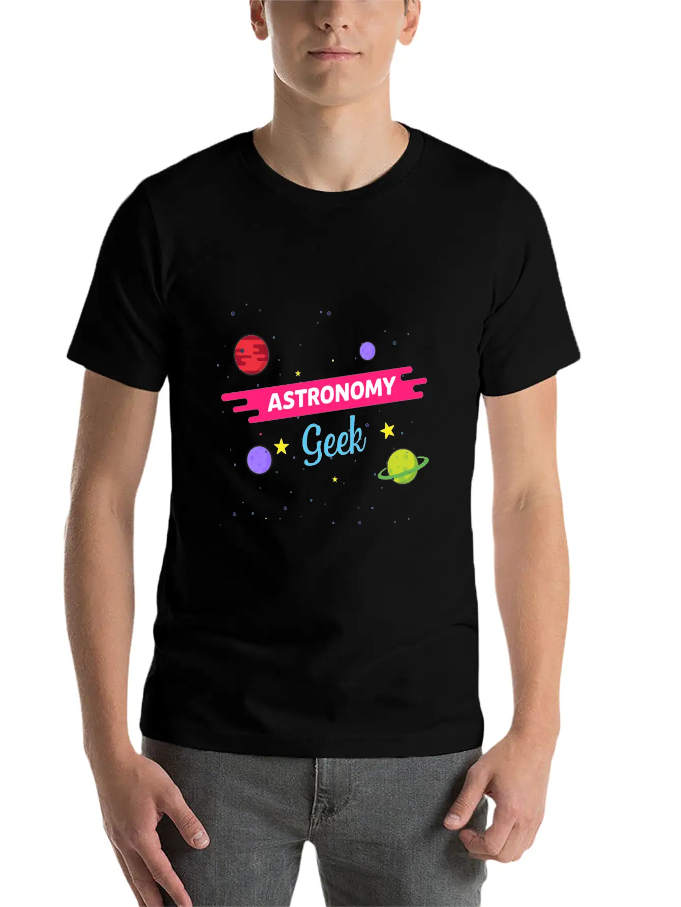 LongshanksTees Astronomy Geek Stylish Everyday T-Shirt – Unisex Basic Cotton Tee