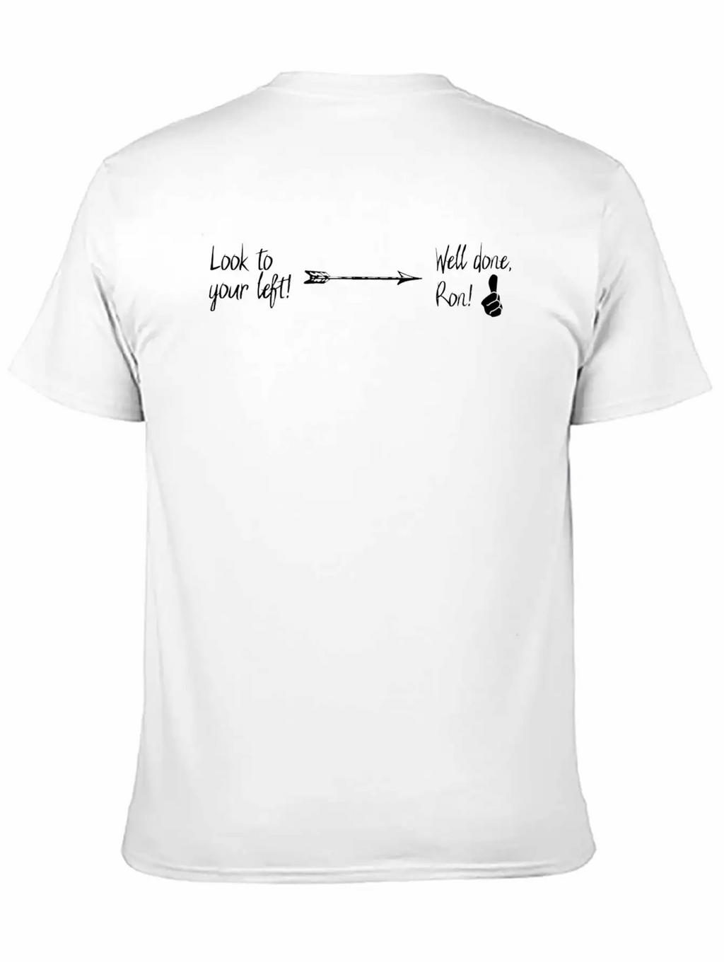 Look Left, Good Job! | Funny & Cheeky Joke Shirt Stylish Everyday T-Shirt – Unisex Basic Cotton Tee