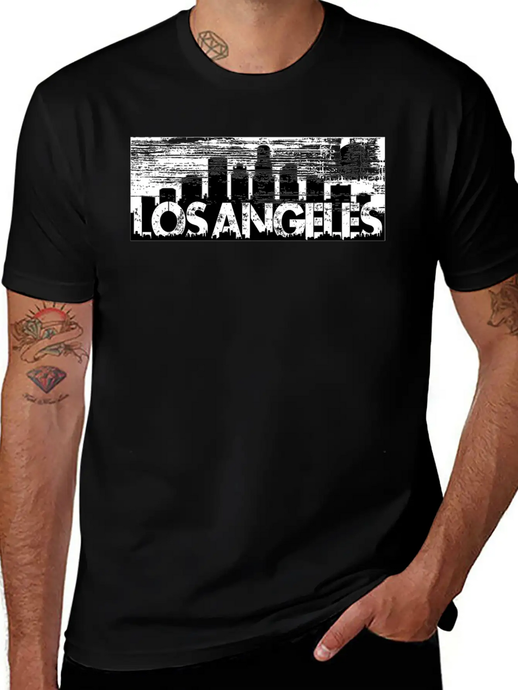 Los Angeles Cityscape Street Wear Unisex Casual T-Shirt – Clean Design For Daily Comfort