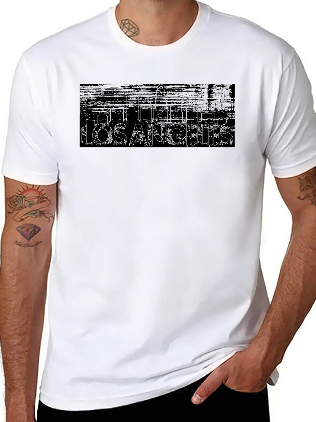 Los Angeles Cityscape Street Wear Unisex Casual T-Shirt – Clean Design For Daily Comfort