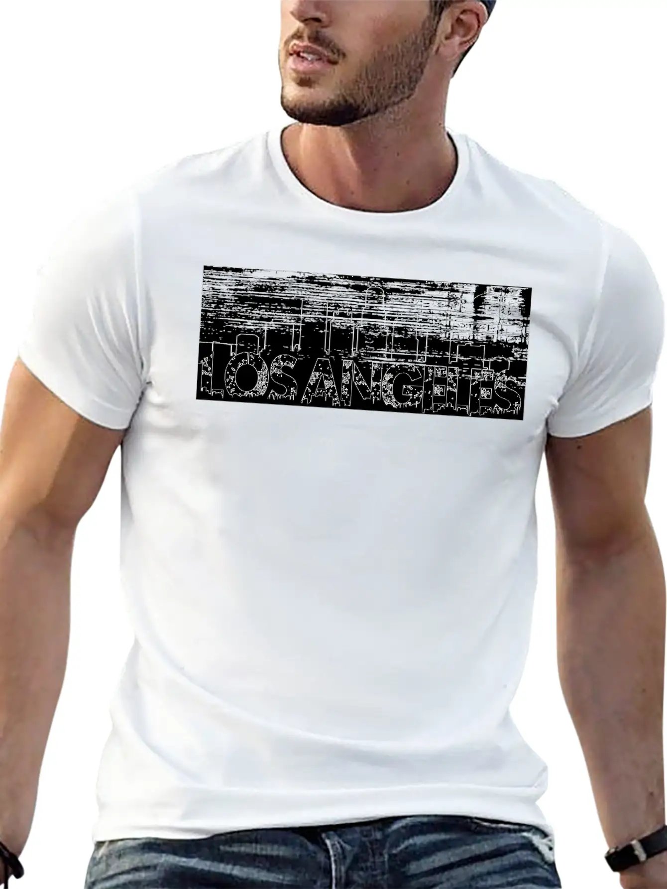 Los Angeles Cityscape Street Wear Unisex Casual T-Shirt – Clean Design For Daily Comfort