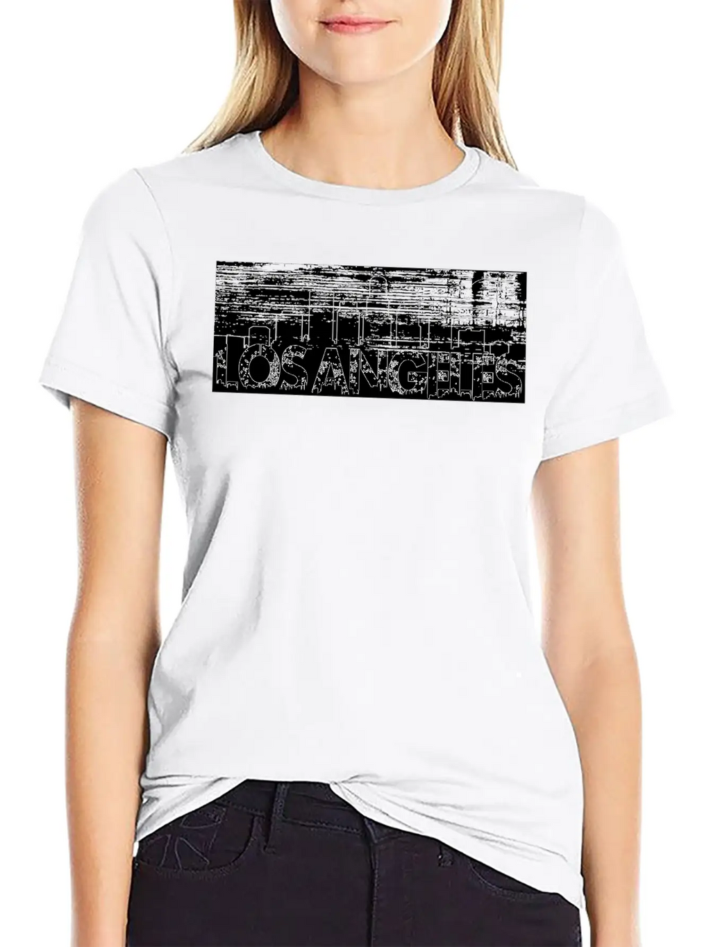 Los Angeles Cityscape Street Wear Unisex Casual T-Shirt – Clean Design For Daily Comfort