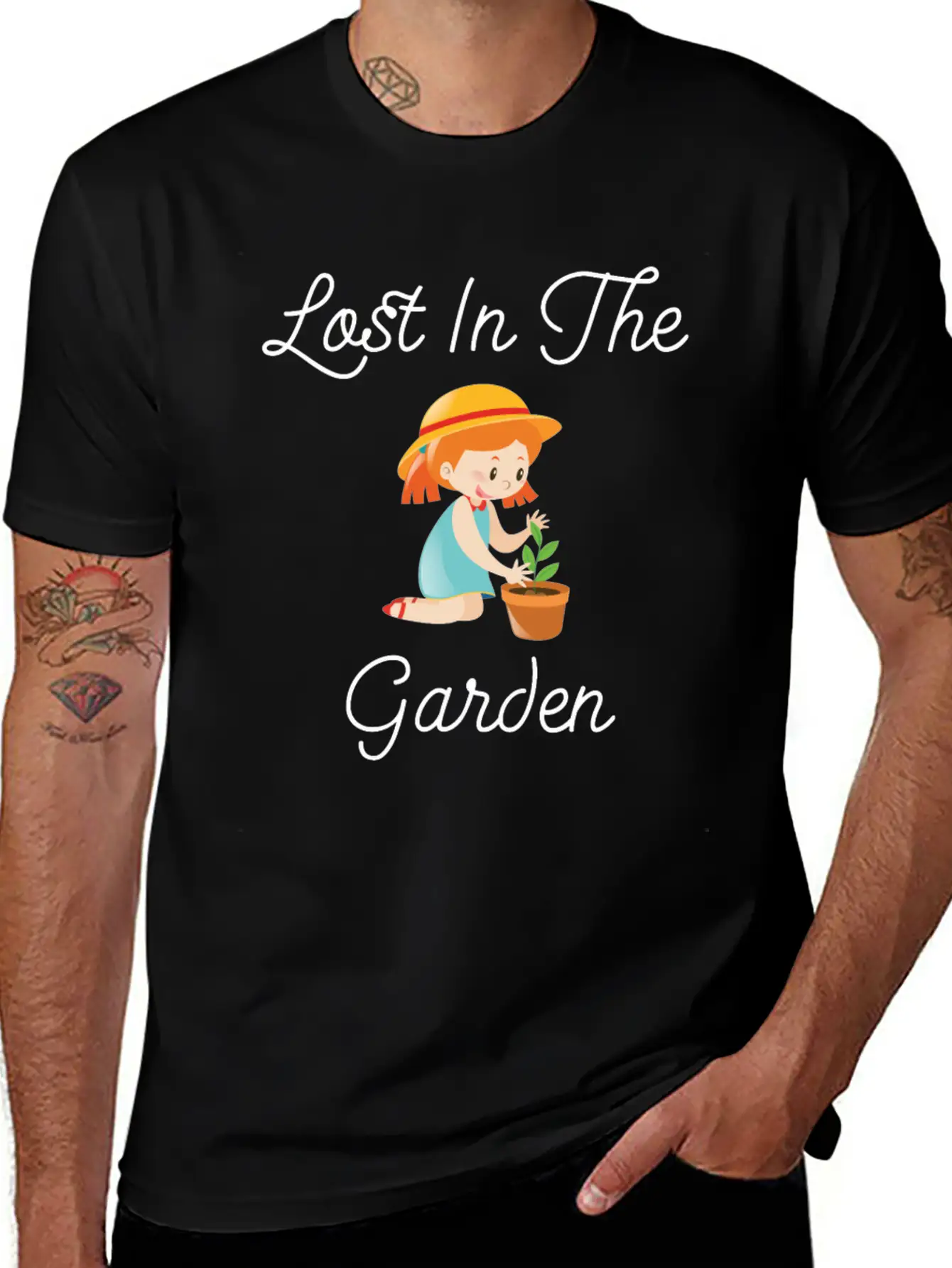 Lost In The Garden Nature Lover Gardening T-Shirt Unisex Casual T-Shirt – Clean Design For Daily Comfort