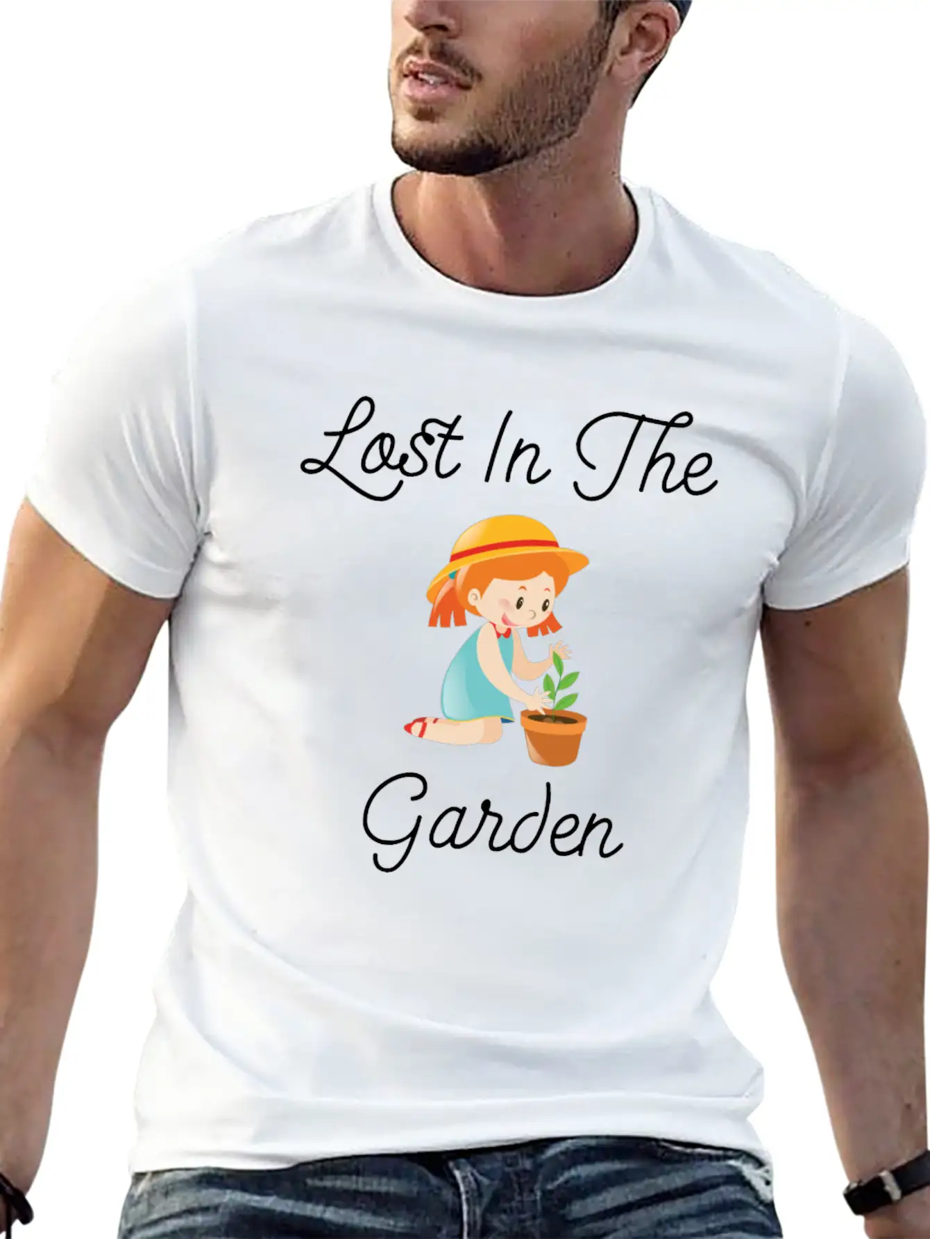Lost In The Garden Nature Lover Gardening T-Shirt Unisex Casual T-Shirt – Clean Design For Daily Comfort