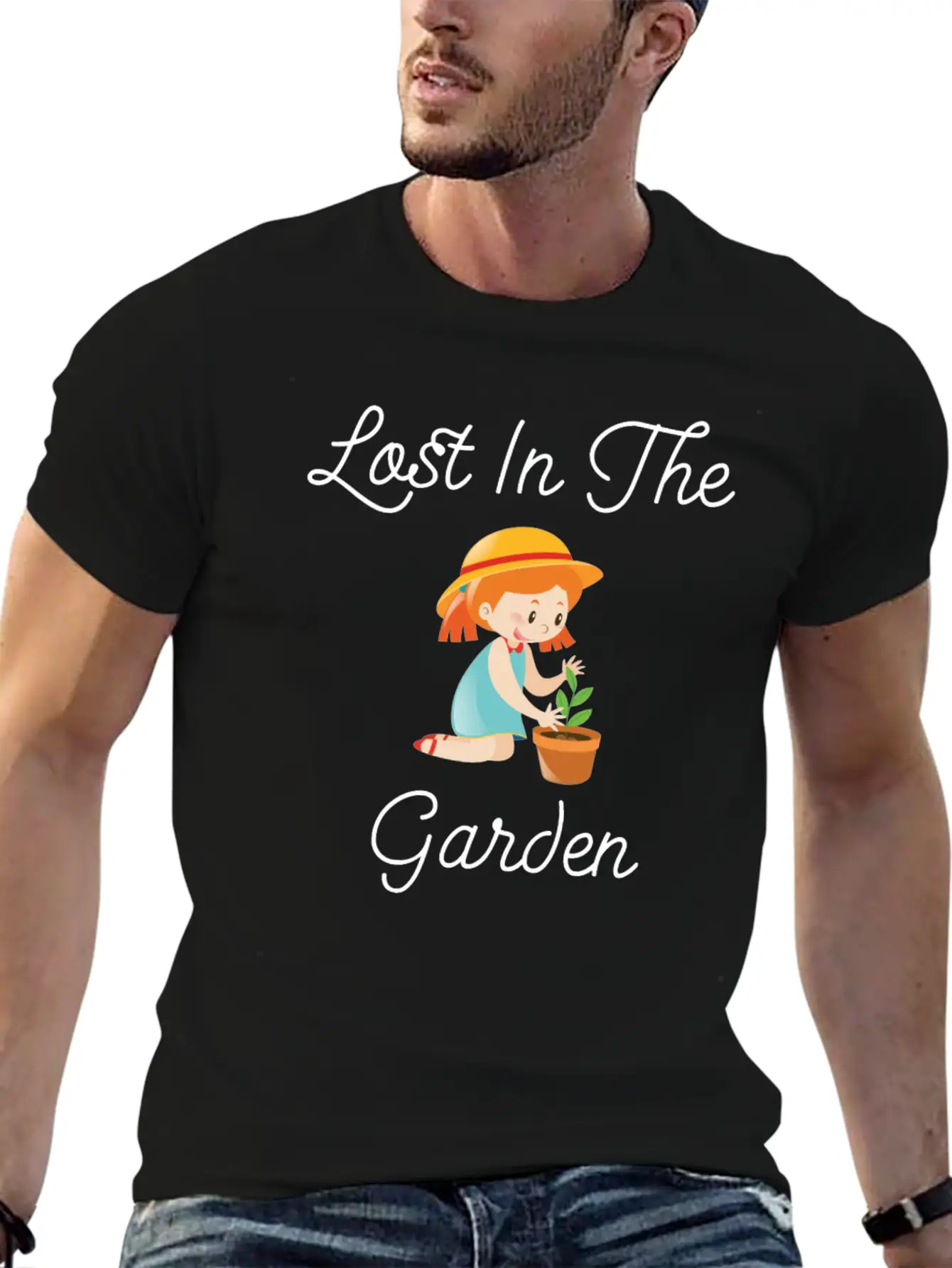 Lost In The Garden Nature Lover Gardening T-Shirt Unisex Casual T-Shirt – Clean Design For Daily Comfort